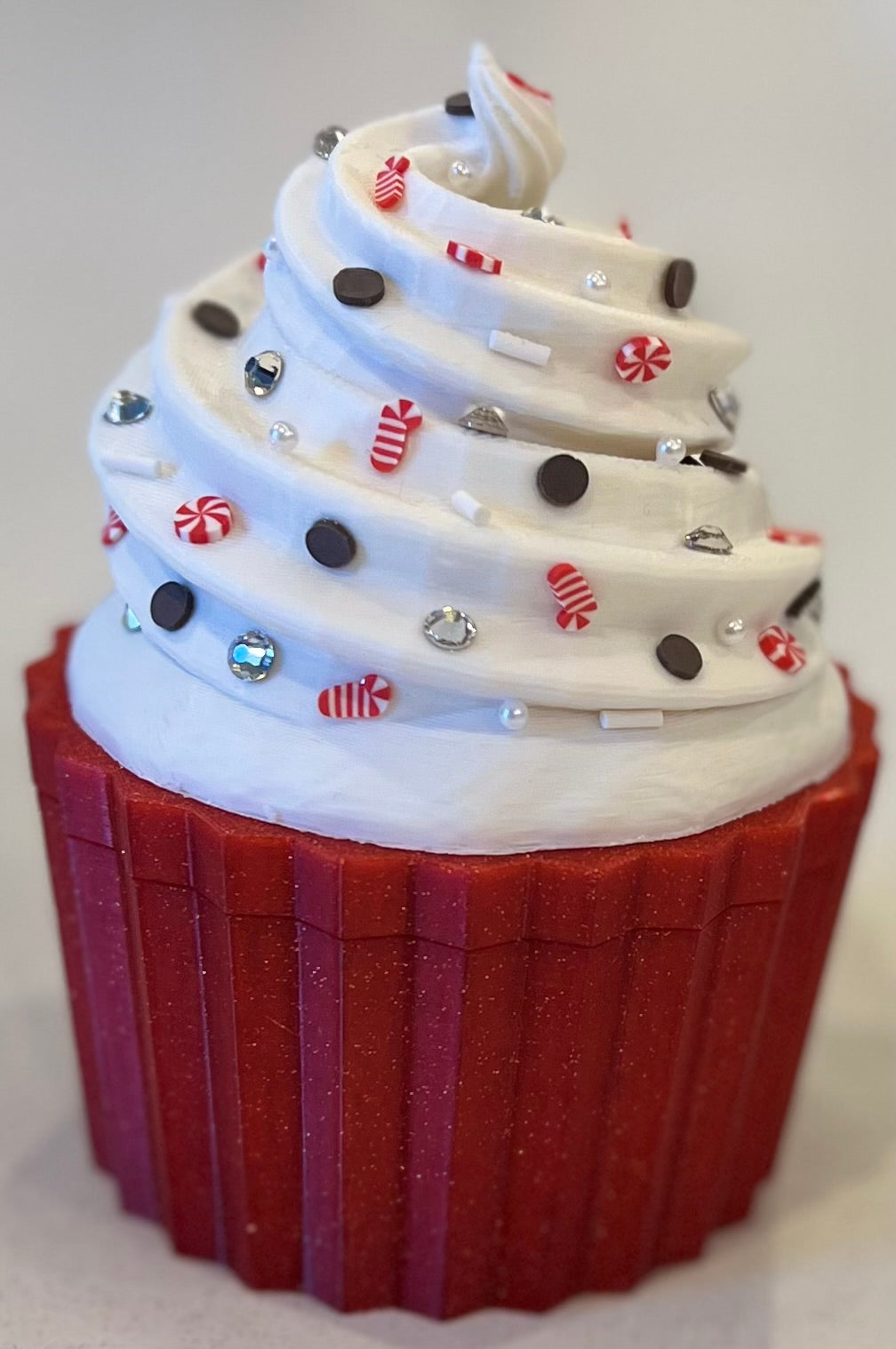 Candy Cane Cocoa Fusion Cupcake