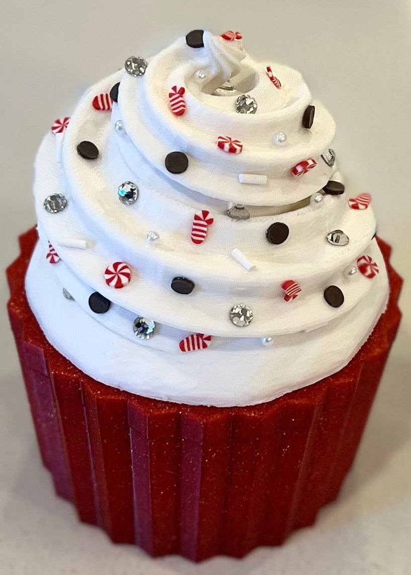 Candy Cane Cocoa Fusion Cupcake