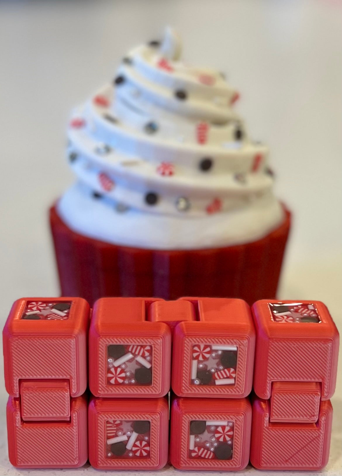 Candy Cane Cocoa Fusion Cupcake