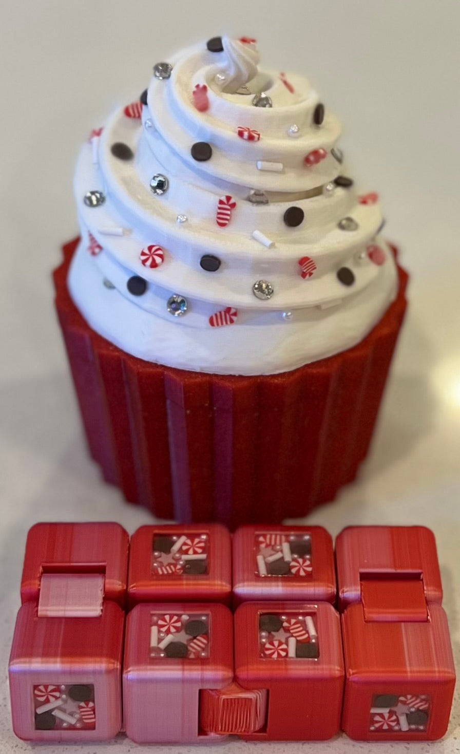 Candy Cane Cocoa Fusion Cupcake