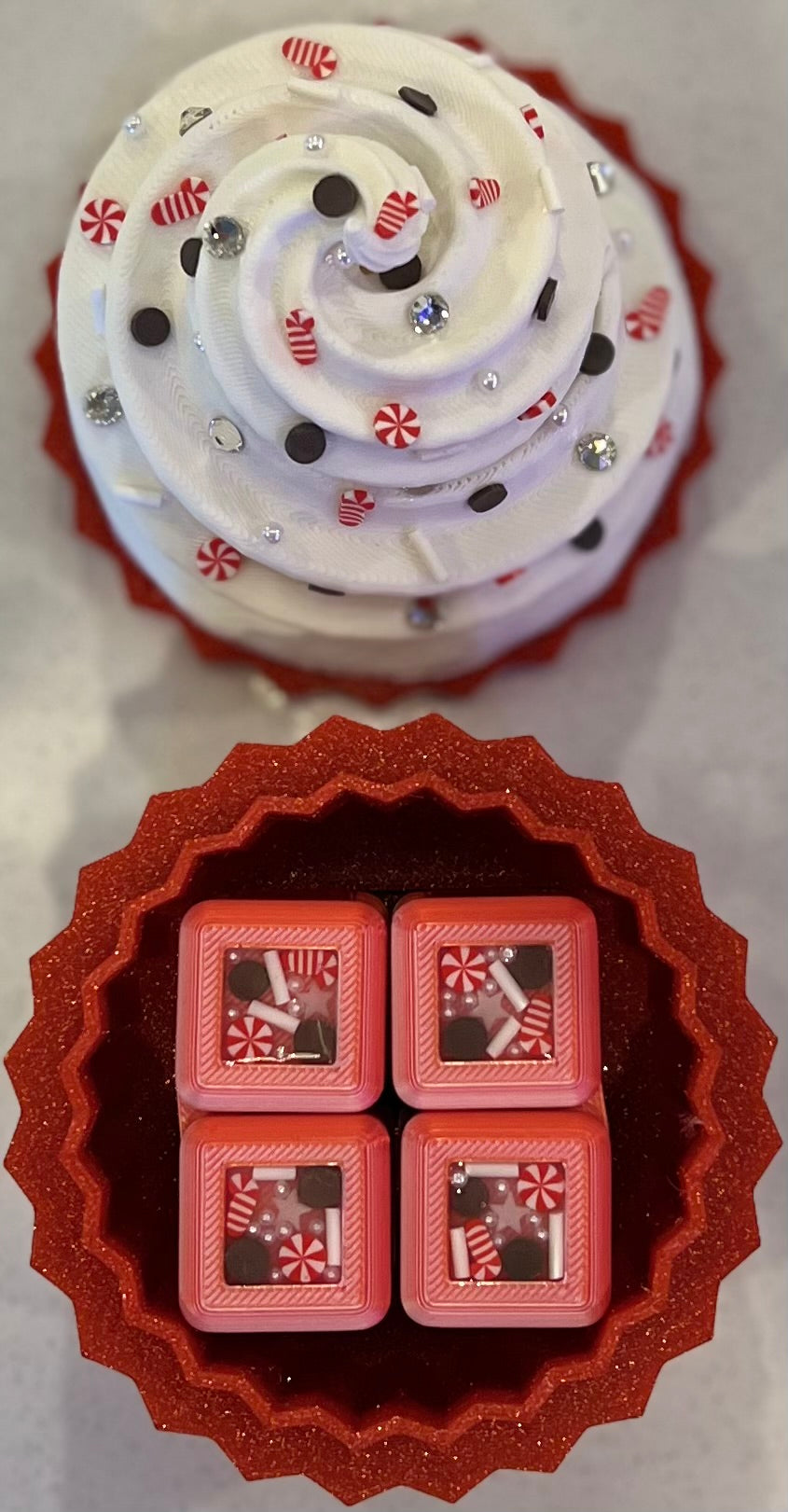 Candy Cane Cocoa Fusion Cupcake